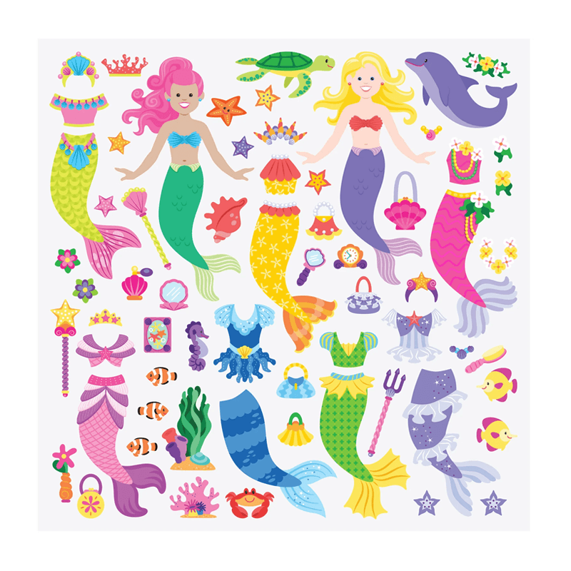MELISSA & DOUG PUFFY STICKER PLAY SET MERMAID 19413