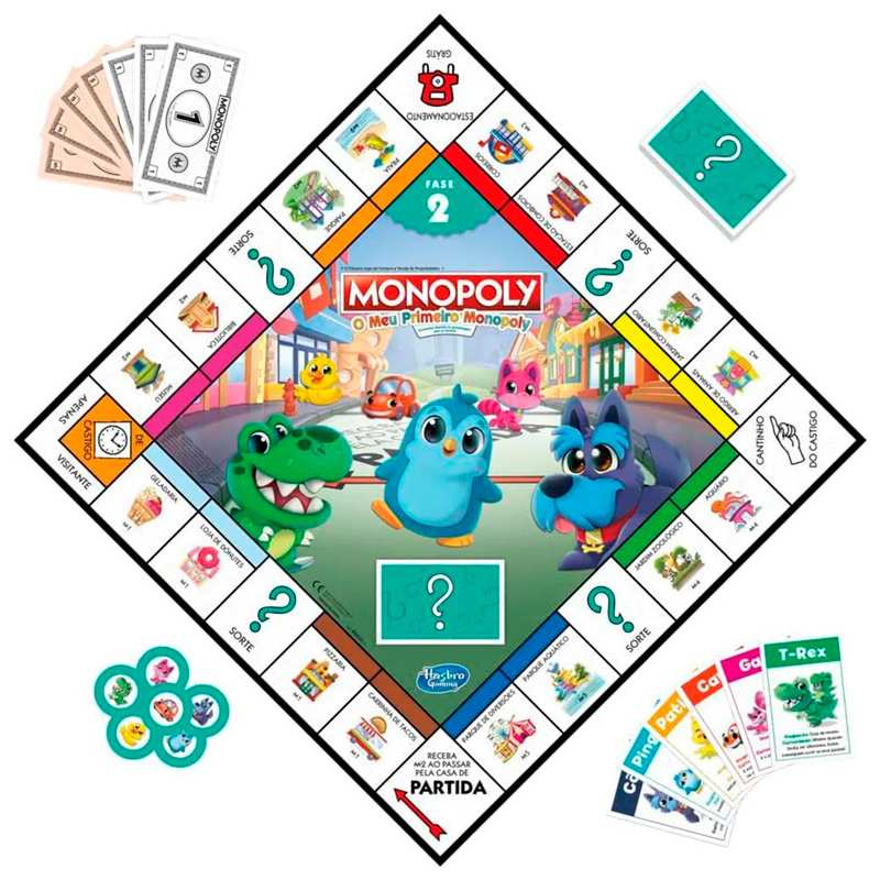 Hasbro Gaming F8562 Juego de Mesa Monopoly Junior 2 en 1