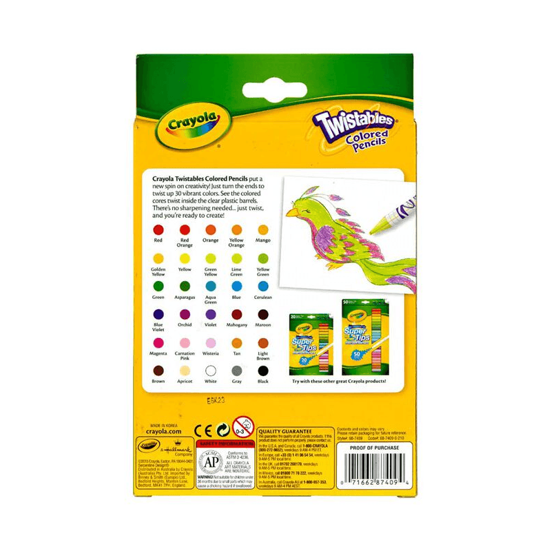 CRAYOLA 30 CT TWISTABLE 687409