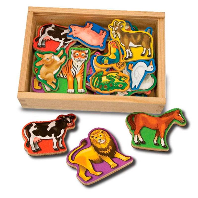 Melissa & Doug 10475 Figuras De Madera-Animales