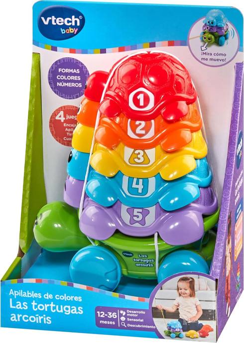 Vtech Baby 80-609322 Apilables De Colores Tortugas Arcoiris