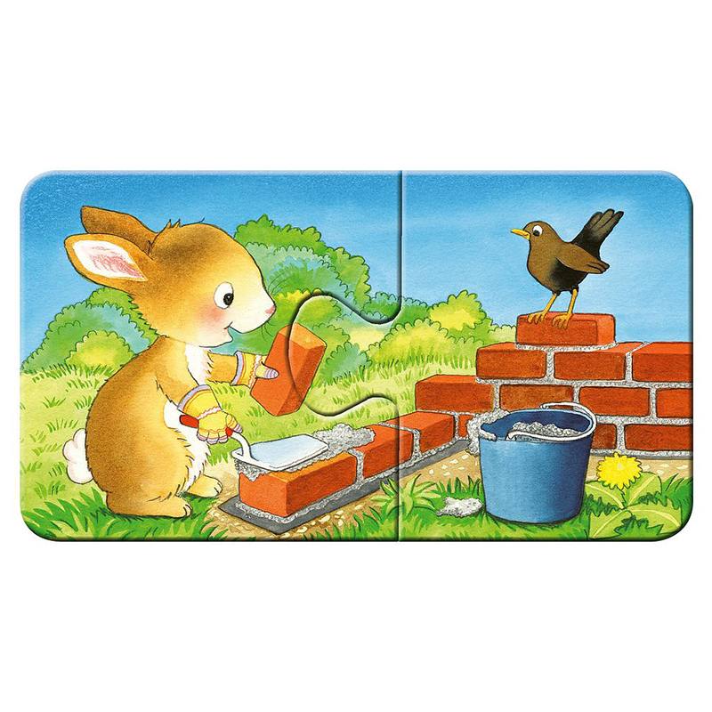 RAVENSBURGER Rompecabezas Para Niños 30743 Sitio de Construccion de Animales 9x2 Piezas