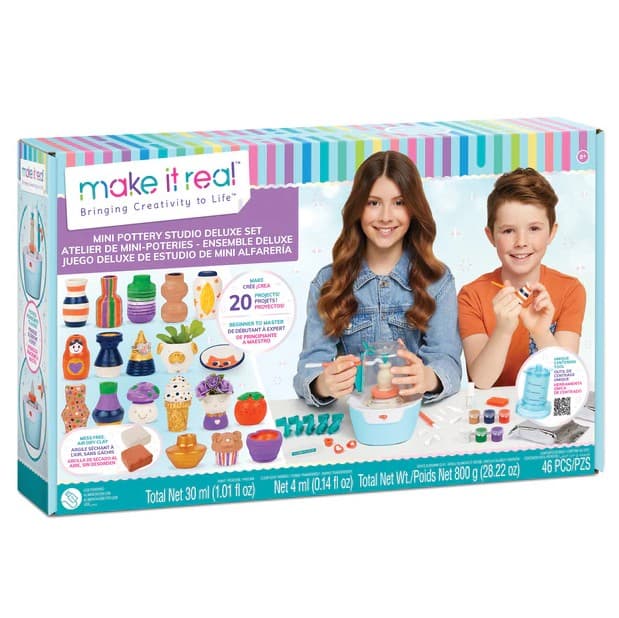 Make It Real Diy 1830 Set Deluxe De Mini Estudio De Ceramica