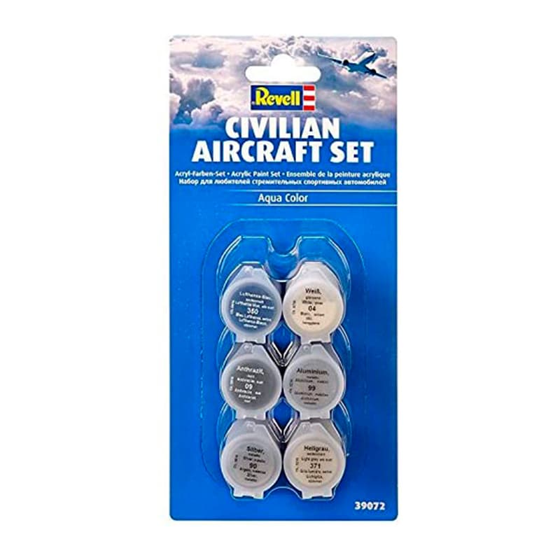 Revell Aqua Color 39072 Set De Pinturas De Aeronaves Civiles