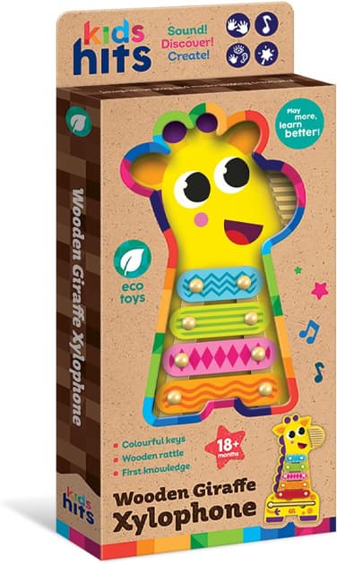 Kids Hits Wood Instruments Kh20-020 Xilofono Jirafa De Madera