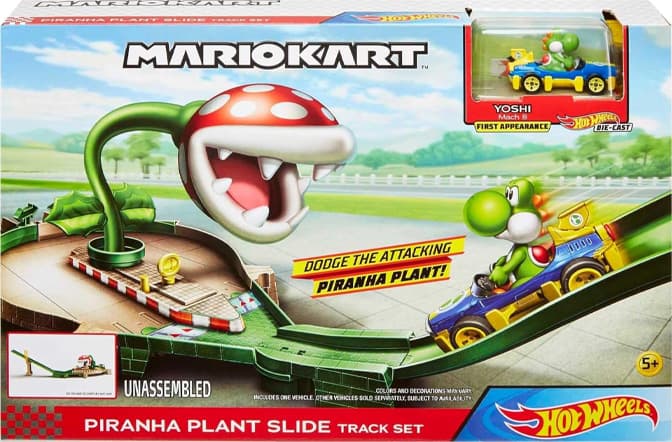Mattel Hot Wheels Hln43 Mario Kart Set De Pista Ataque Planta Pirana