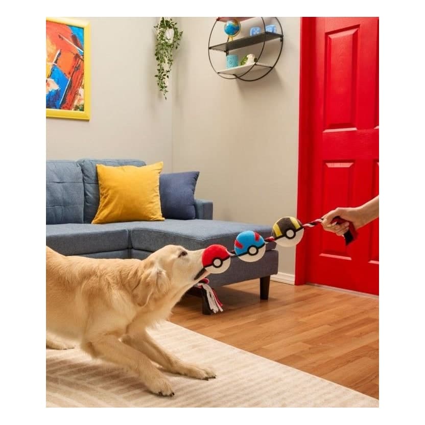 Jazwares Pokémon Jpt1031 Juguete Para Perro De Cuerda Con Formas De Pokeball 22 Pulgadas