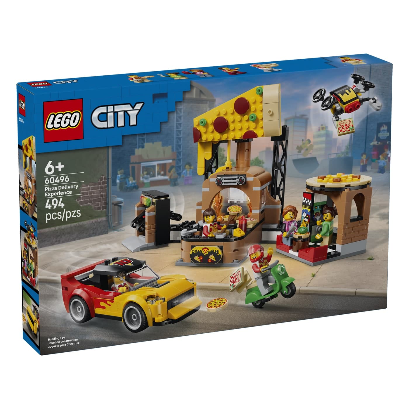 Lego City 60496 Experiencia De Pizza A Domicilio Con Vehiculos