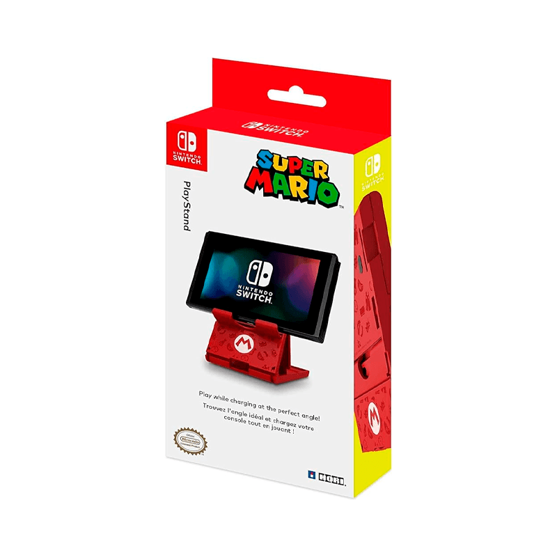 Soporte Angular Hori Para Carga De Controles Edicion Super Mario Para Nintendo Switch Rojo (Red)
